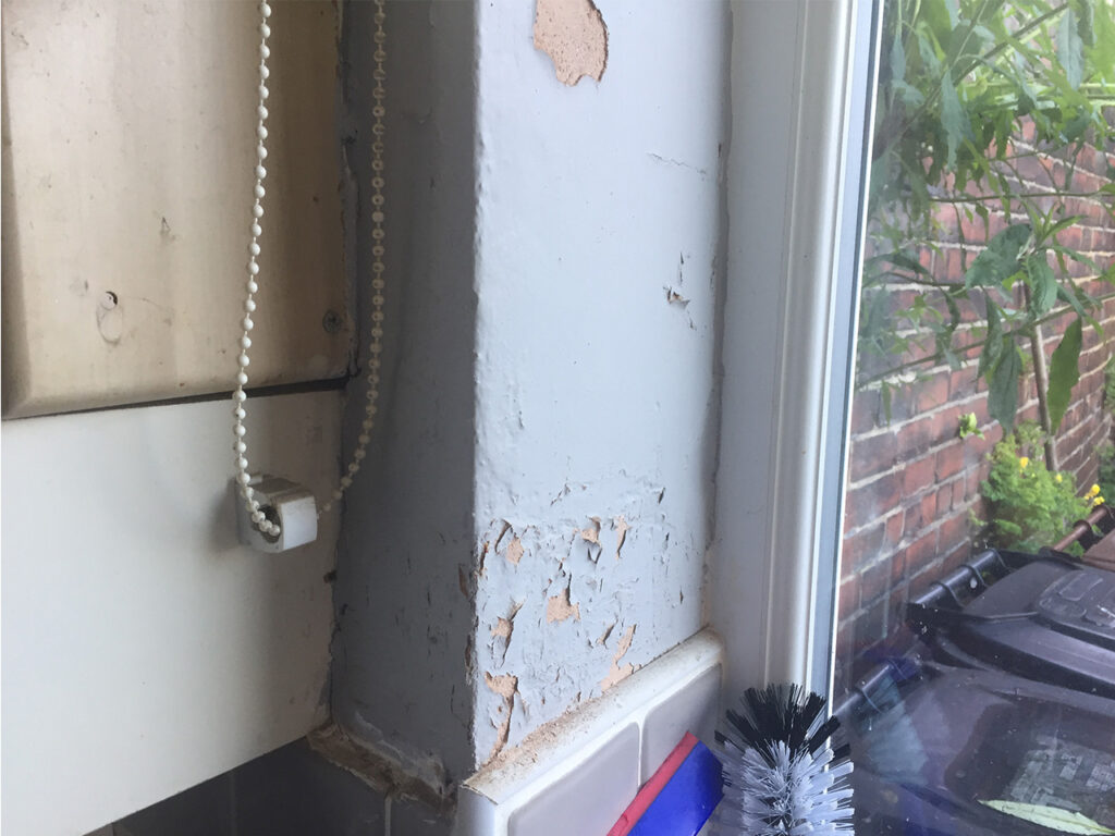 flaking paint by window sub serv large